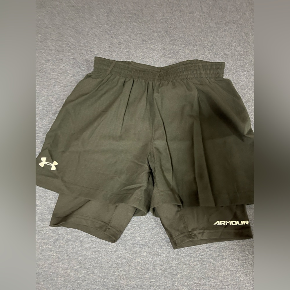 Under Armour Black Athletic Shorts with Inner Liner